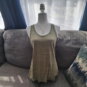 Mossimo Supply Co. Olive Green Striped Racerback Tank